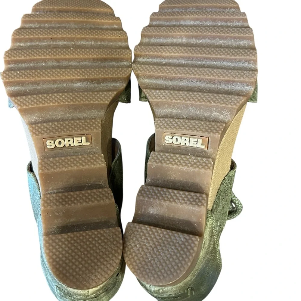 SOREL Olive Drab Joanie Lace‎ Wedge Sandal